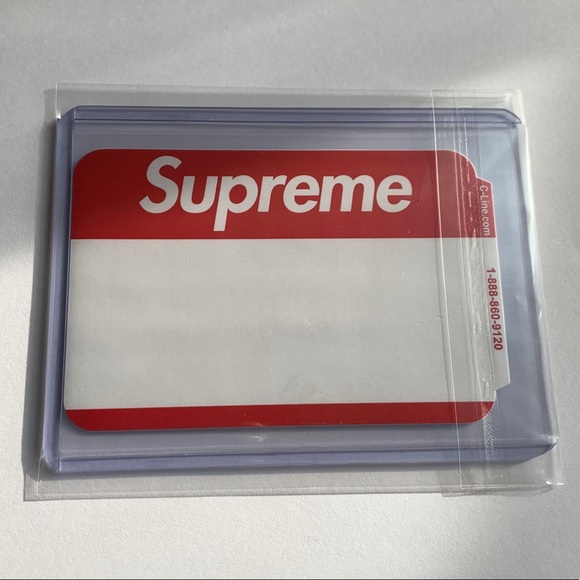 Lot of 2: Supreme Name Badge Stickers FW20 - Picture 4 of 5